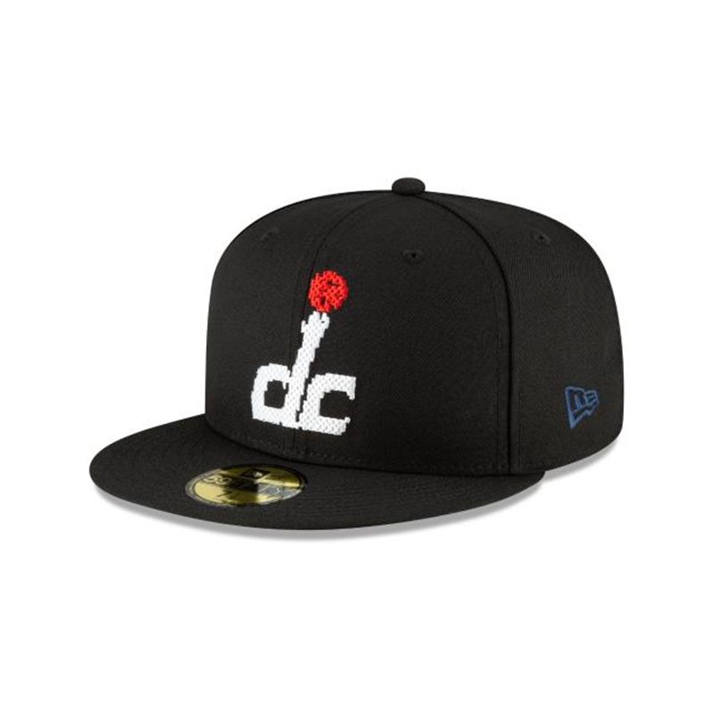 NBA Washington Wizards Pixel 59Fifty Fitted (NWR7251) - Black New Era Caps